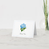 Blue Hydrangea Bloom Traditional Bedankkaart (Voorkant)