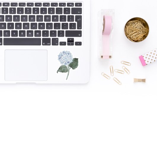 Blue Hydrangea Bloom Vinyl Sticker