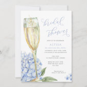 Blue Hydrangea Blooms Bridal Shower Kaart (Voorkant)