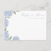 Blue Hydrangea Blooms Floral Advies Kaart (Voorkant)