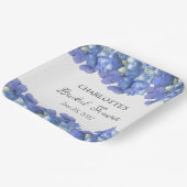 Blue Hydrangea Blooms Gepersonaliseerd Vrijgezelle Papieren Bordje (Gebogen)