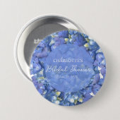 Blue Hydrangea Blooms Gepersonaliseerd Vrijgezelle Ronde Button 7,6 Cm (Voorkant /achterkant)