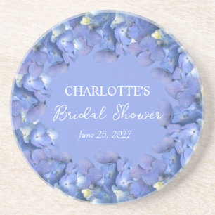 Blue Hydrangea Blooms Gepersonaliseerd Vrijgezelle Zandsteen Onderzetter