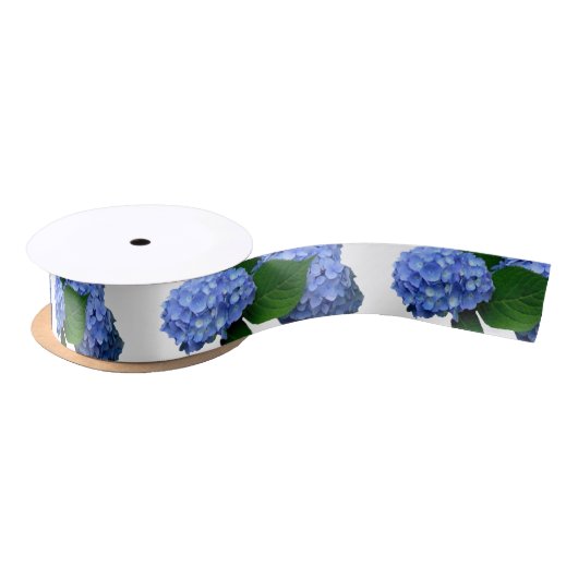 Blue Hydrangea Blooms Greenery Satijnen Lint (Spoel)