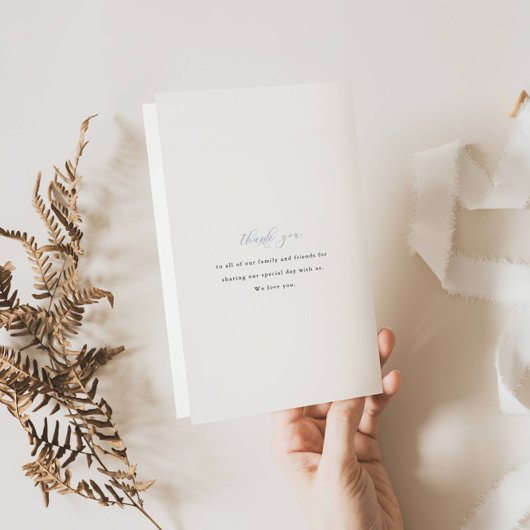 Blue Hydrangea Blooms Trouwpapier Programma Flyer