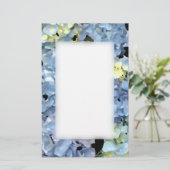 Blue Hydrangea Blossom Briefpapier (Staand voorkant)