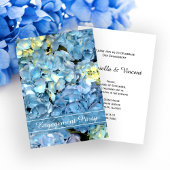 Blue Hydrangea Blossom Engagement Party Kaart