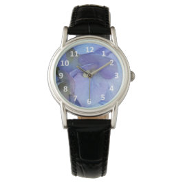 Blue Hydrangea Blossom Numerals Watch Horloge