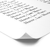 Blue Hydrangea Blush Roos 12 Tafels ZITSCHEMA Poster (Hoek)