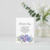 Blue Hydrangea Boeken voor Baby Kaart (Staand voorkant)