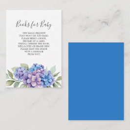 Blue Hydrangea Boeken voor Baby shower Kaart
