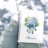 Blue Hydrangea Boeket Gepersonaliseerd bruidsmeisj Notitieboek