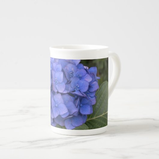 Blue Hydrangea Bone China Mok (Voorkant rechts)