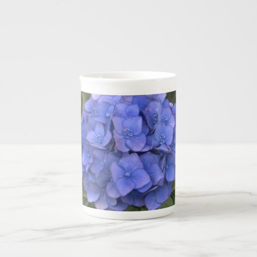 Blue Hydrangea Bone China Mok (Voorkant)