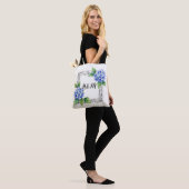 Blue Hydrangea Border Customized Tote Bag (Op model)