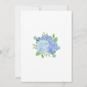 Blue Hydrangea Botanical Vrijgezellenfeest dank u Kaart (Achterkant)