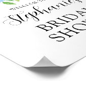 Blue Hydrangea Botanical Vrijgezellenfeest Welcome Poster (Hoek)