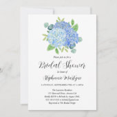 Blue Hydrangea Bouquet Botanical Vrijgezellenfeest Kaart (Voorkant)