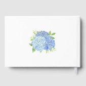 Blue Hydrangea Bouquet Floral Vrijgezellenfeest Gastenboek (Achterkant)