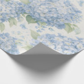 Blue Hydrangea Bouquet Gift Wrap Cadeaupapier (Hoek)