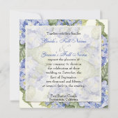 Blue Hydrangea Bracket Floral Formal Weddenschap Kaart (Achterkant)