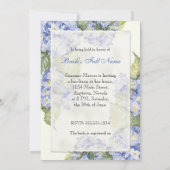 Blue Hydrangea Bracket Floral Formal Wedding Kaart (Achterkant)