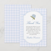Blue Hydrangea Bridal Shower Bedankkaart (Voorkant / Achterkant)