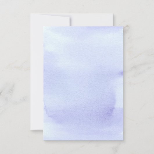 Blue Hydrangea Bridal Shower Invitation Card Kaart (Achterkant)