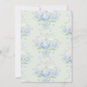 Blue Hydrangea Bridal Shower Invitation Kaart (Achterkant)