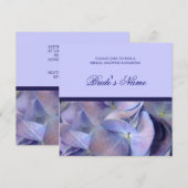 Blue Hydrangea Bridal Shower Invitations Kaart (Voorkant / Achterkant)
