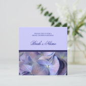 Blue Hydrangea Bridal Shower Invitations Kaart (Staand voorkant)