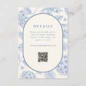 Blue Hydrangea Bridal Shower QR Code Informatiekaartje (Voorkant)