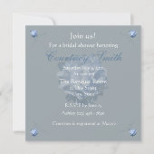 Blue Hydrangea Bridal Shower-uitnodiging Kaart (Voorkant)