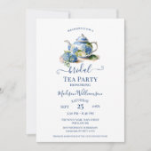 Blue Hydrangea Bridal Tea Party QR-code Kaart (Voorkant)