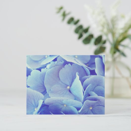Blue Hydrangea Briefkaart (Staand voorkant)