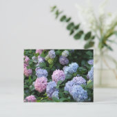 Blue Hydrangea Briefkaart (Staand voorkant)