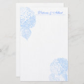 Blue Hydrangea Briefpapier (Voorkant / Achterkant)