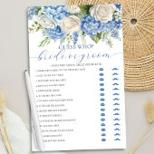 Blue Hydrangea Bruid of Bruidegom Vrijgezellenfees Flyer