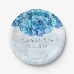 Blue Hydrangea Bruiloft Collectie Papier Bord