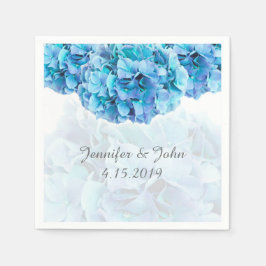 Blue Hydrangea Bruiloft Collectie Servetten