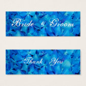 Blue Hydrangea bruiloft dank u label Kaart (Voorkant /achterkant)