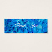 Blue Hydrangea bruiloft dank u label Kaart (Achterkant)