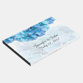 Blue Hydrangea Bruiloft Gastenboek (Hoek)