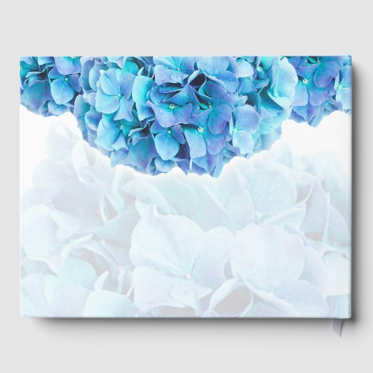 Blue Hydrangea Bruiloft Gastenboek (Achterkant)