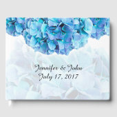 Blue Hydrangea Bruiloft Gastenboek (Voorkant)