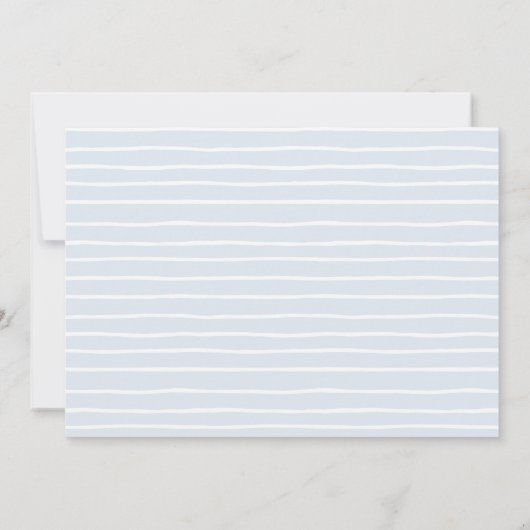 Blue Hydrangea bruiloft repetitie diner Kaart (Achterkant)