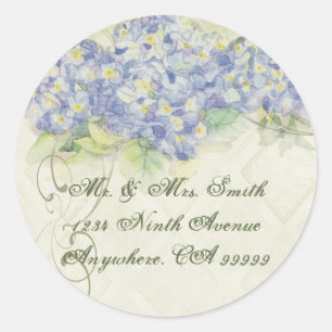Blue Hydrangea - Bruiloft Seal Stickers