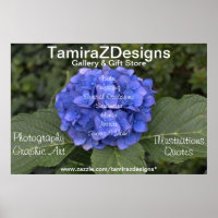 Blue Hydrangea Business POSTER Banner