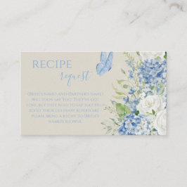  Blue Hydrangea Butterfly Bridal Shower Recipe  Informatiekaartje