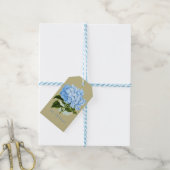 Blue Hydrangea Cadeaulabel (Met Touw)